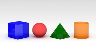 Imagen que muestra 4 figuras geométricas: cuadrado, círculo, triángulo y cilindro
